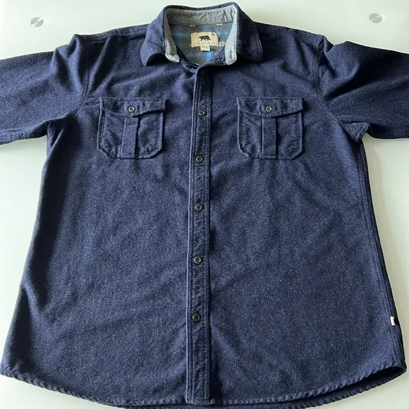 Dakota Grizzly Shirt Mens Large Blue Heavy Button Up Long Sleeve Outdoor Sz XXL - Picture 8 of 10
